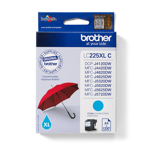 Brother LC225XLC ink cartridge 1 pc(s) Original Cyan Brother LC225XLC ink cartridge 1 pc(s) Original Cyan